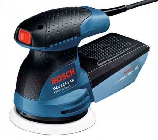 SZLIFIERKA OSCYLACYJNA BOSCH GEX 125-1 AE DO WYGŁADZANIA POWIERZCHNI 250 W